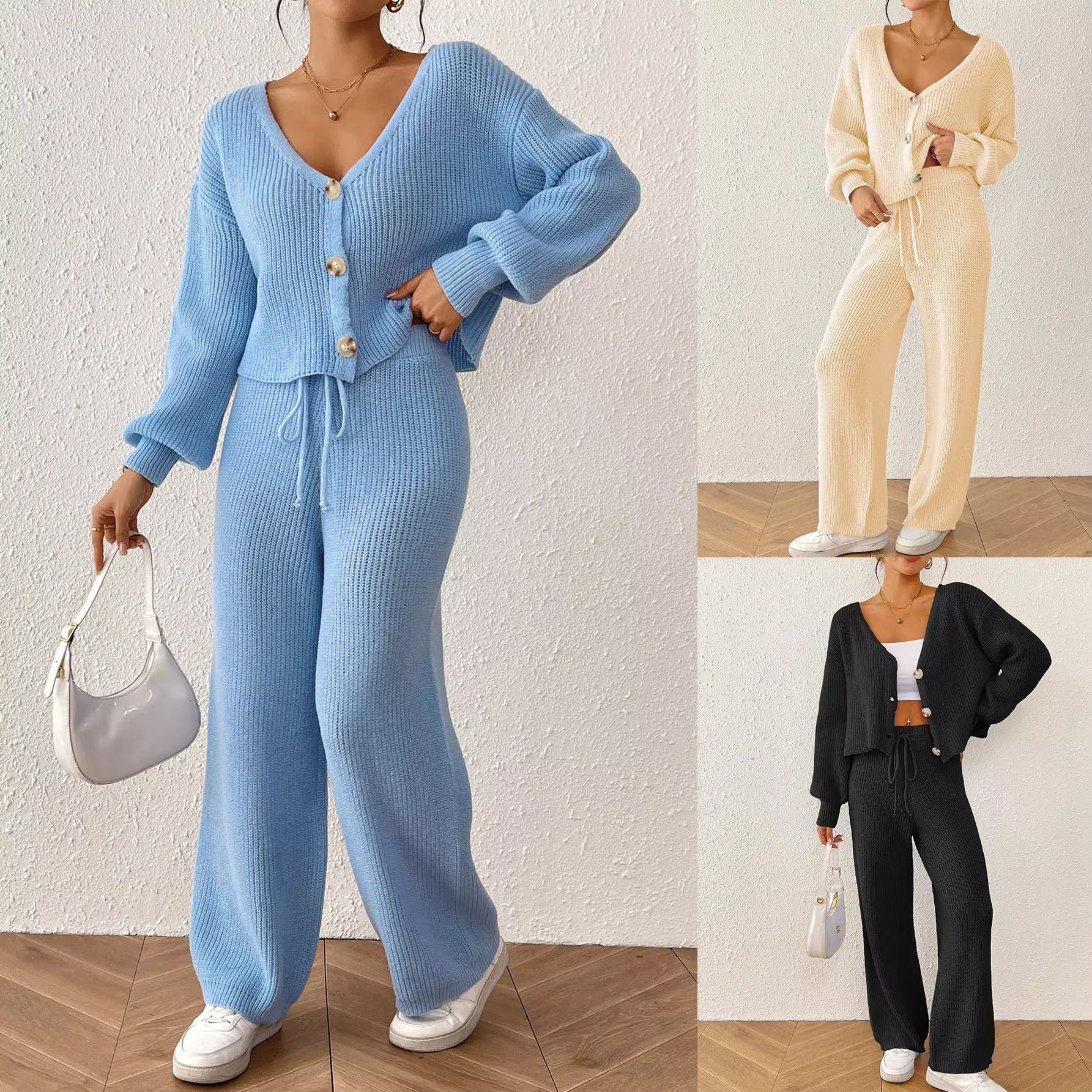 Cozy Knit Two‑Piece Set – BELANOBEL